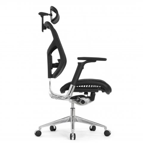 Кресло FALTO STAR ERGO 2 (3D поясничный упор, подлокотик 6D(360), сетка, черный)