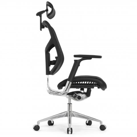 Кресло FALTO STAR ERGO 2 (3D поясничный упор, подлокотик 6D(360), сетка, черный)