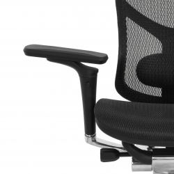 Кресло FALTO STAR ERGO 2 (3D поясничный упор, подлокотик 6D(360), сетка, черный)