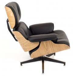 Кресло реклайнер с подставкой для ног Everprof Relax Кожа Черный
