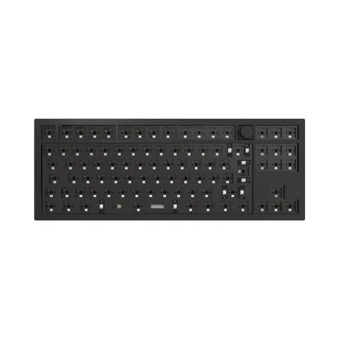 Механическая клавиатура QMK Keychron Q3 TKL Knob, алюминиевый корпус, RGB подсветка, Barebone, черный