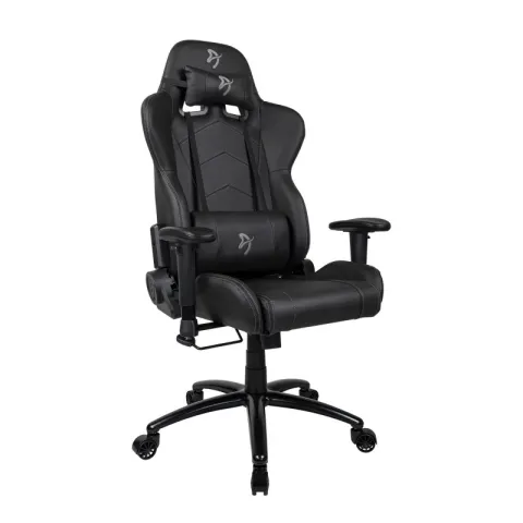 Компьютерное игровое кресло Arozzi Inizio Black PU - Grey logo