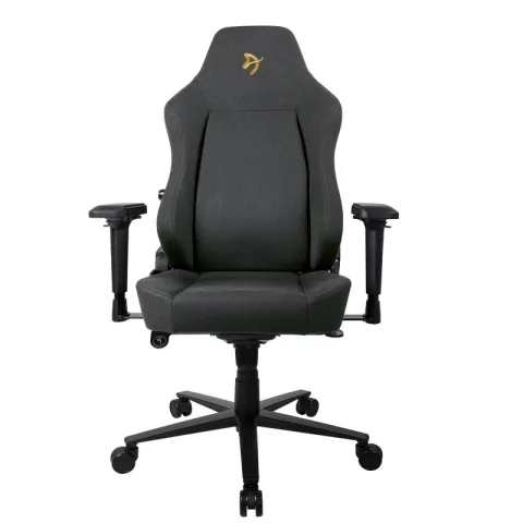 Игровое кресло Arozzi Primo Woven Fabric - Black - Gold logo
