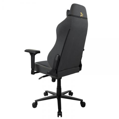 Игровое кресло Arozzi Primo Woven Fabric - Black - Gold logo