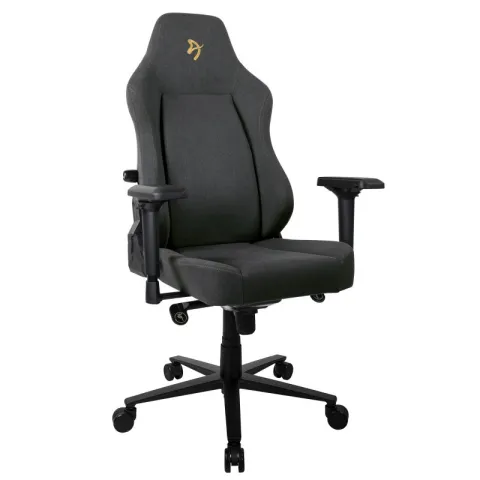Игровое кресло Arozzi Primo Woven Fabric - Black - Gold logo