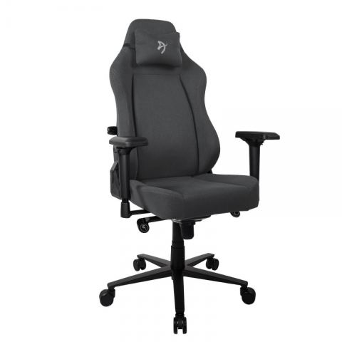 Игровое кресло Arozzi Primo Woven Fabric - Black - Grey logo