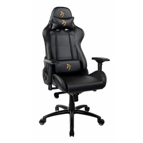 Компьютерное игровое кресло Arozzi Verona Signature Black PU - Gold Logo