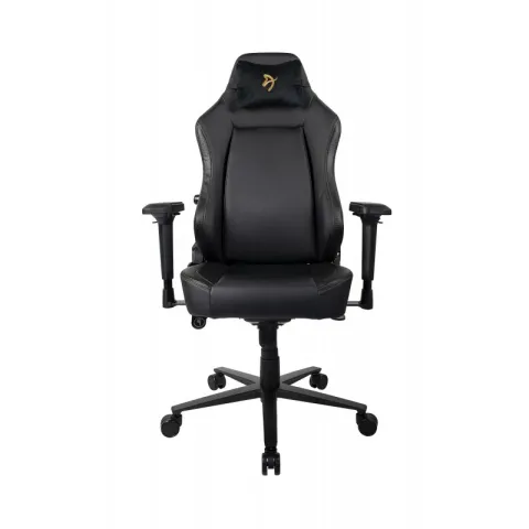 Компьютерное кресло (для геймеров) Arozzi Primo PU - Black - Gold logo