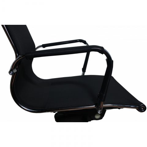 Компьютерное кресло MF-1901 черное (сетка/ткань)