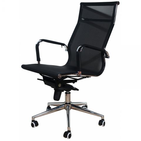 Компьютерное кресло MF-1901 черное (сетка/ткань)