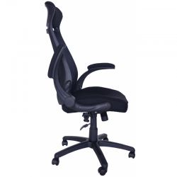 Компьютерное кресло MF-2007 черное (сетка/ткань)