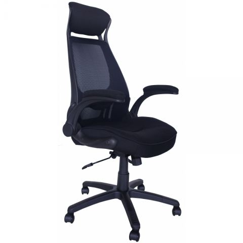 Компьютерное кресло MF-2007 черное (сетка/ткань)