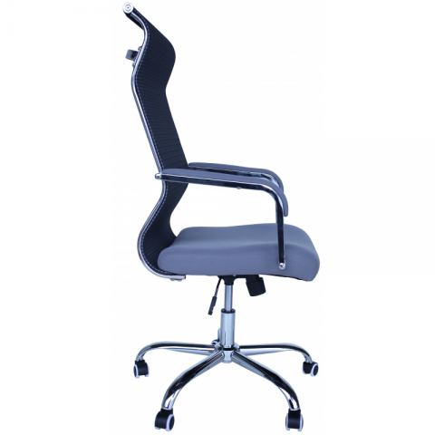 Компьютерное кресло MF-2021 серое (сетка/ткань)