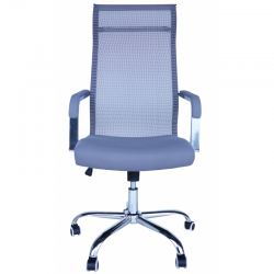 Компьютерное кресло MF-2021 серое (сетка/ткань)