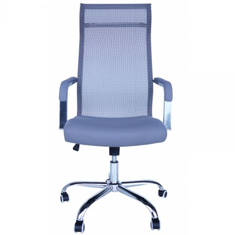 Компьютерное кресло MF-2021 серое (сетка/ткань)