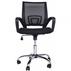 Компьютерное кресло MF-696 черное (сетка/ткань)