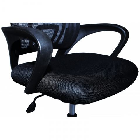 Компьютерное кресло MF-696 черное (сетка/ткань)