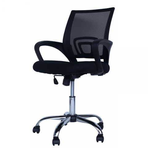 Компьютерное кресло MF-696 черное (сетка/ткань)