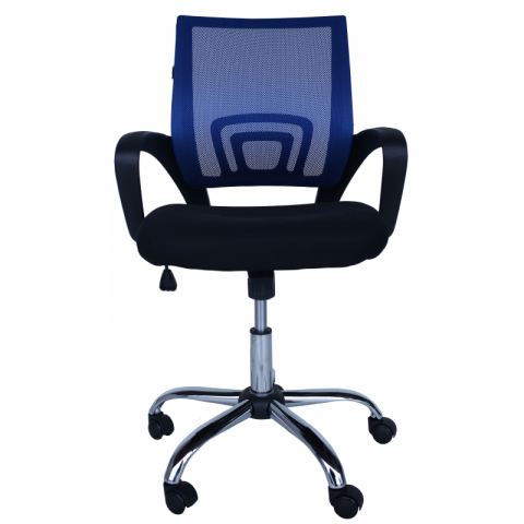 Компьютерное кресло MF-696 синие (сетка/ткань)