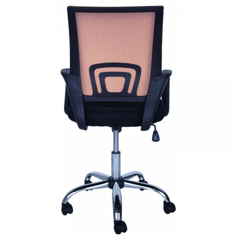 Компьютерное кресло MF-696 оранжевое (сетка/ткань)