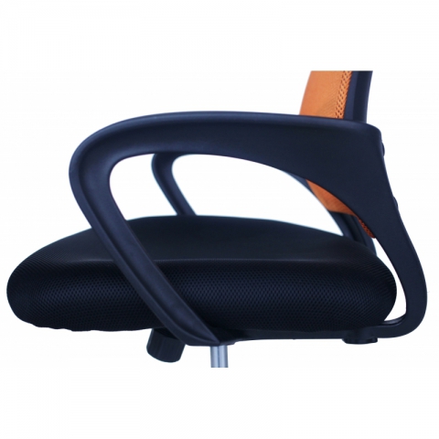 Компьютерное кресло MF-696 оранжевое (сетка/ткань)