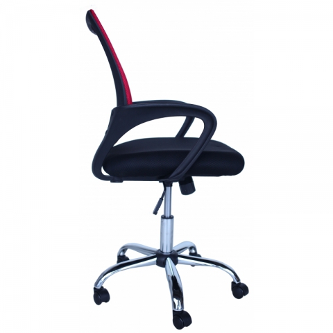 Компьютерное кресло MF-696 красное (сетка/ткань)