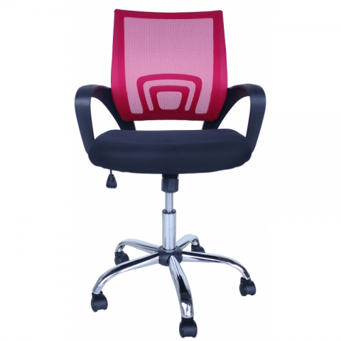 Компьютерное кресло MF-696 красное (сетка/ткань)