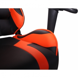 Кресло игровое MFG-6001 черное/оранжевое (экокожа)