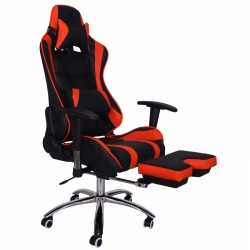 Кресло игровое MFG-6001 черное/оранжевое (экокожа)