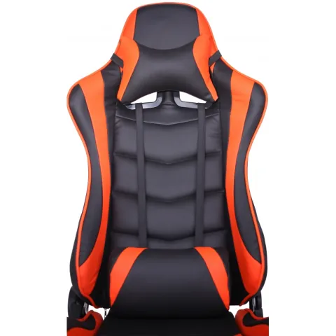 Кресло игровое MFG-6001 черное/оранжевое (экокожа)