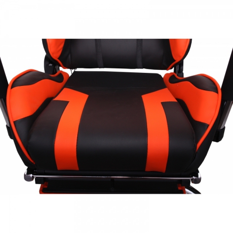 Кресло игровое MFG-6001 черное/оранжевое (экокожа)