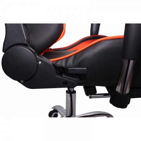 Кресло игровое MFG-6001 черное/оранжевое (экокожа)