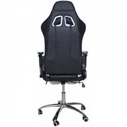 Кресло игровое MFG-6001 черное/белое (экокожа)