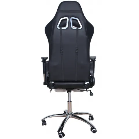 Кресло игровое MFG-6001 черное/белое (экокожа)
