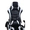 Кресло игровое MFG-6001 черное/белое (экокожа)