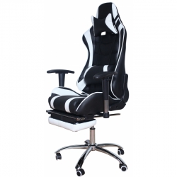 Кресло игровое MFG-6001 черное/белое (экокожа)