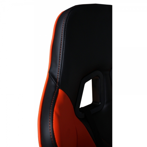 Кресло игровое MFG-6016 черное/оранжевое (экокожа)