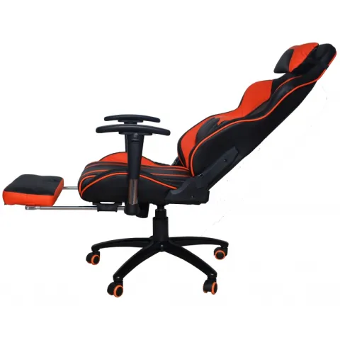 Кресло игровое MFG-6016 черное/оранжевое (экокожа)