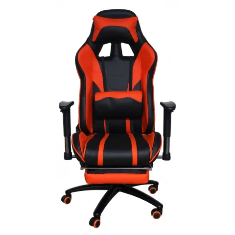 Кресло игровое MFG-6016 черное/оранжевое (экокожа)