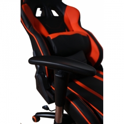 Кресло игровое MFG-6016 черное/оранжевое (экокожа)