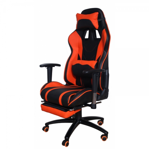 Кресло игровое MFG-6016 черное/оранжевое (экокожа)