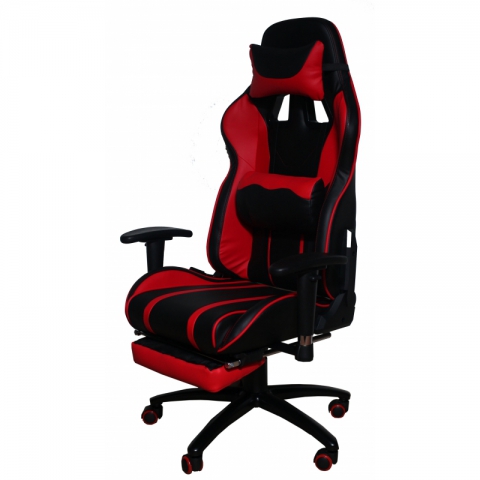 Кресло игровое MFG-6016 черное/красное (экокожа)