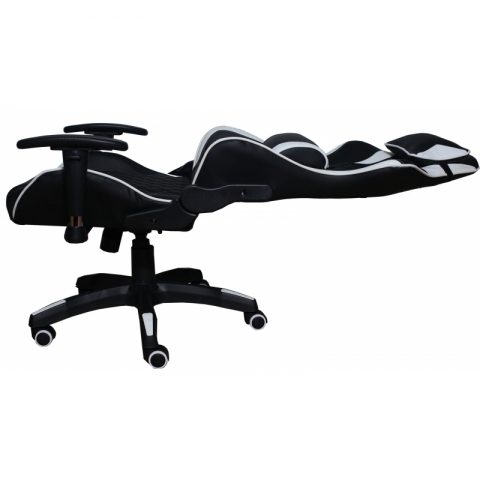 Кресло игровое MFG-6023 Черное/белое (экокожа)