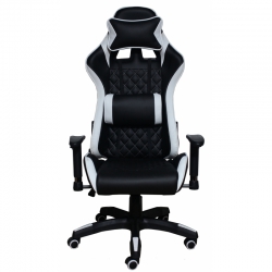 Кресло игровое MFG-6023 Черное/белое (экокожа)