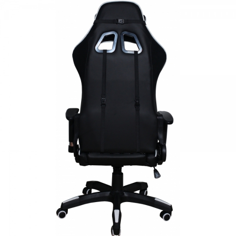 Кресло игровое MFG-6023 Черное/белое (экокожа)