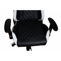 Кресло игровое MFG-6023 Черное/белое (экокожа)