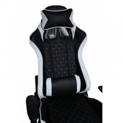 Кресло игровое MFG-6023 Черное/белое (экокожа)
