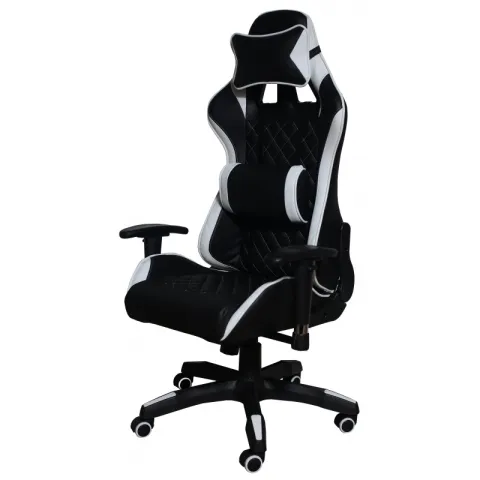 Кресло игровое MFG-6023 Черное/белое (экокожа)