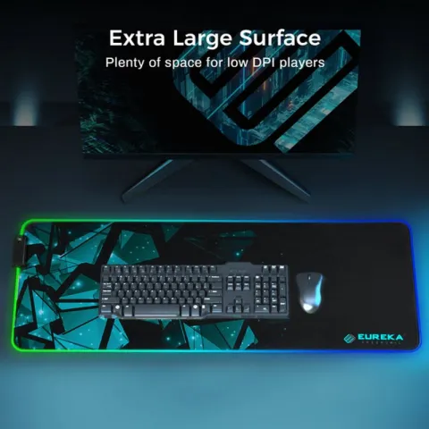 Коврик для мыши и клавиатуры с RGB-подсветкой EUREKA JC-01