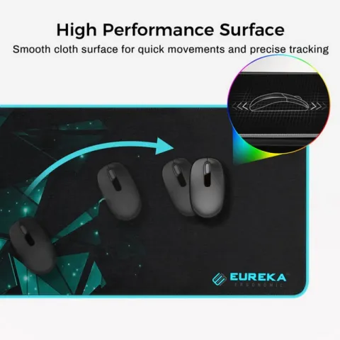 Коврик для мыши и клавиатуры с RGB-подсветкой EUREKA JC-01